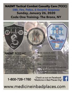 Code One Inc - Tactical Combat Casualty Care - 8 Hour - 01/26 - 8am - 4pm @ Code One Inc